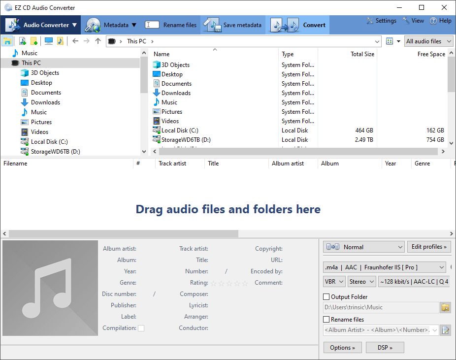 EZ CD Audio Converter Window Opening